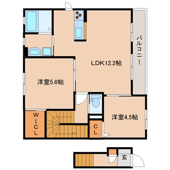 間取図 静岡鉄道静岡清水線/御門台駅 徒歩17分 2階 築13年