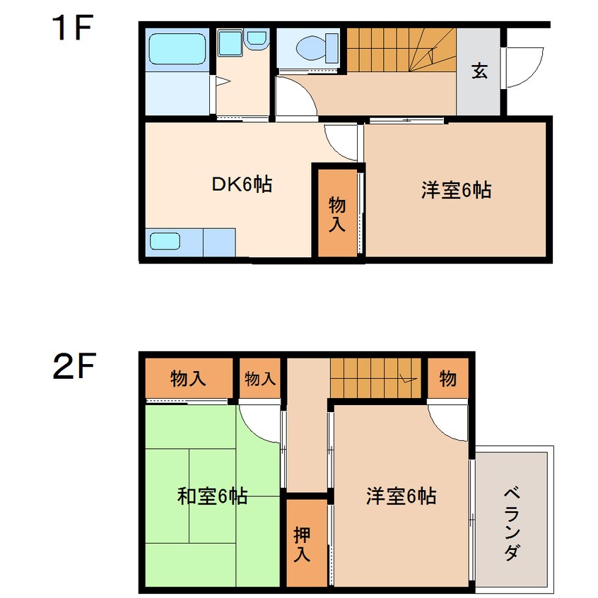 間取図 静鉄バス（静岡市）/中央町 徒歩4分 1-2階 築37年