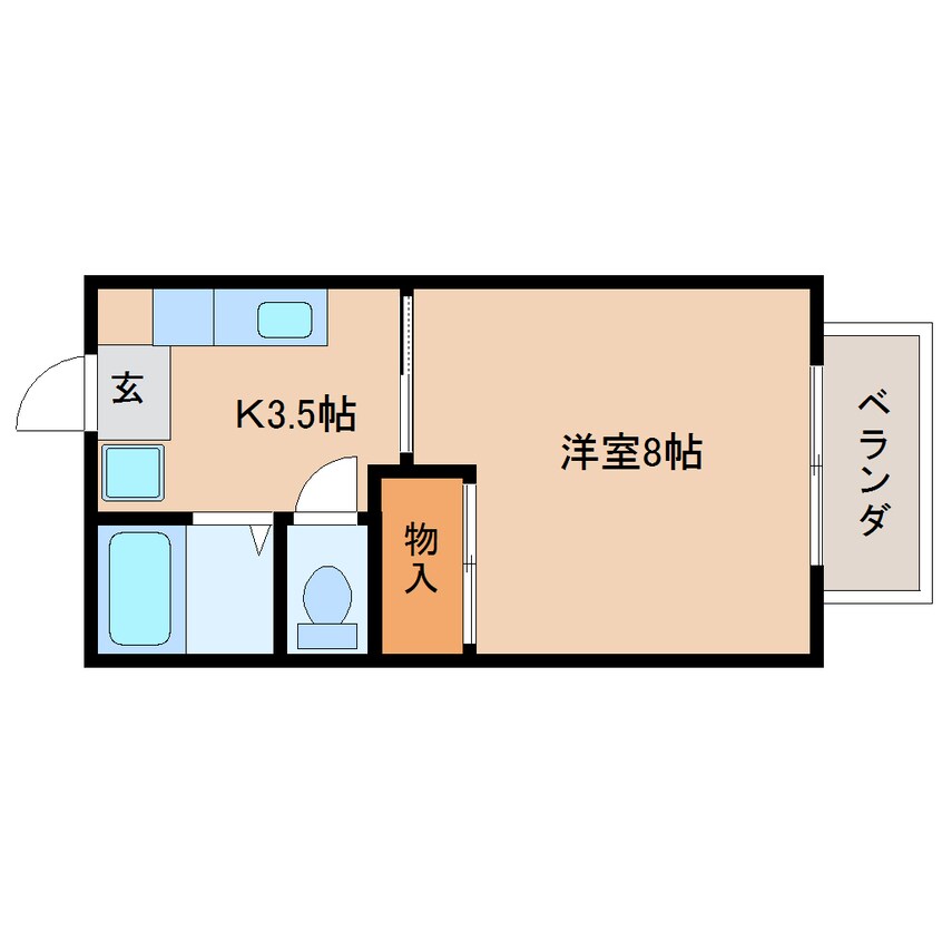 間取図 静岡鉄道静岡清水線/県総合運動場駅 徒歩11分 2階 築31年