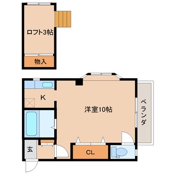 間取図 東海道本線/草薙駅 バス10分瀬名川南下車:停歩1分 2階 築28年