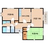 静岡鉄道静岡清水線/県立美術館前駅 徒歩9分 2階 築38年 3DKの間取り