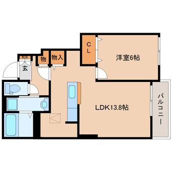 間取図 静岡鉄道静岡清水線/狐ケ崎駅 徒歩19分 1階 築11年
