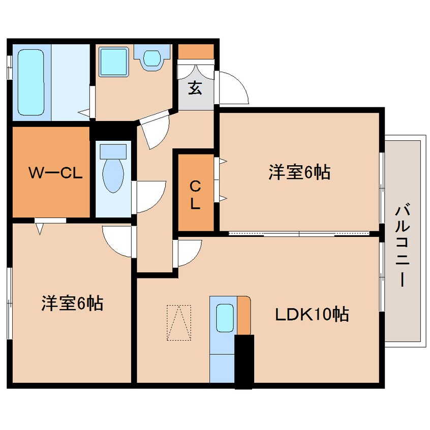 間取図 東海道本線/草薙駅 徒歩14分 1階 築18年