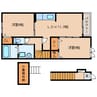 東海道本線/草薙駅 徒歩18分 2階 築10年 2LDKの間取り