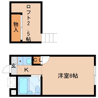 間取図 静岡鉄道静岡清水線/草薙駅 徒歩13分 1階 築35年