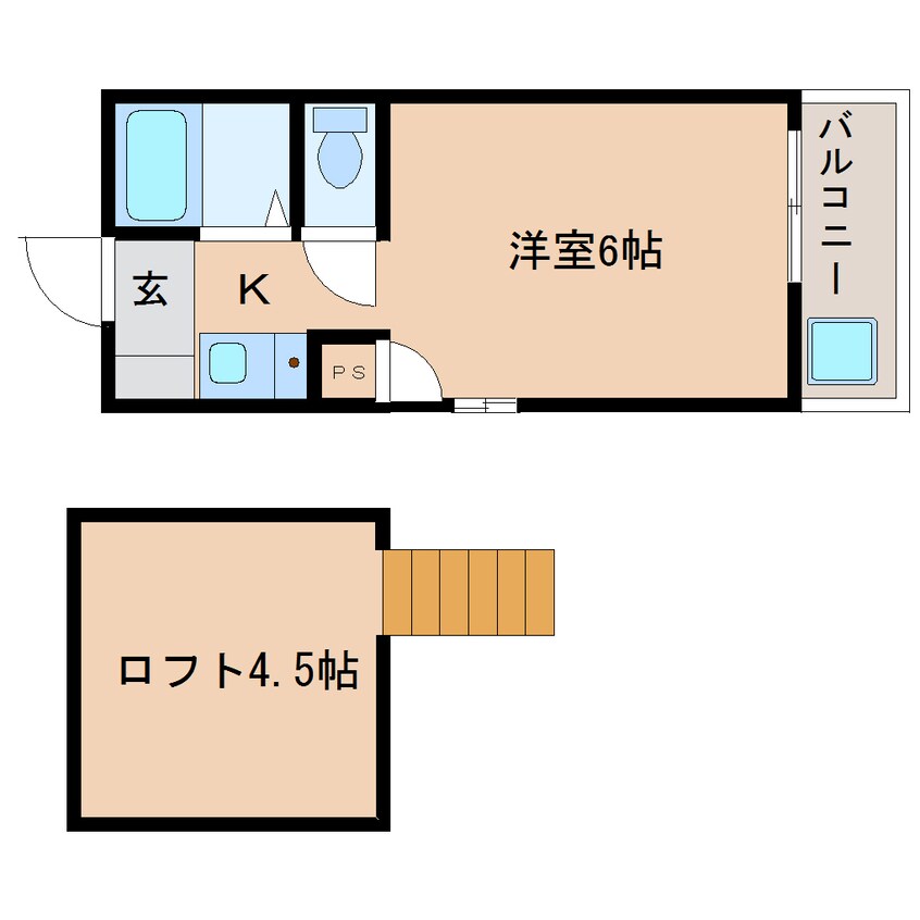 間取図 静岡鉄道静岡清水線/御門台駅 徒歩3分 2階 築33年