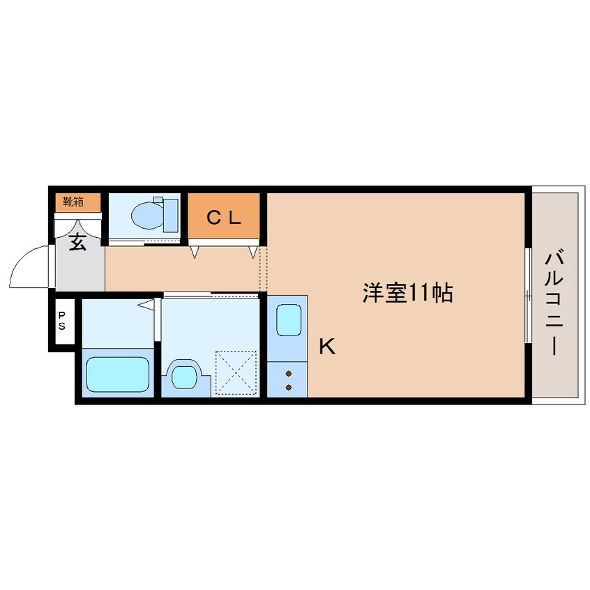 間取図 静岡鉄道静岡清水線/県立美術館前駅 徒歩1分 1階 築8年