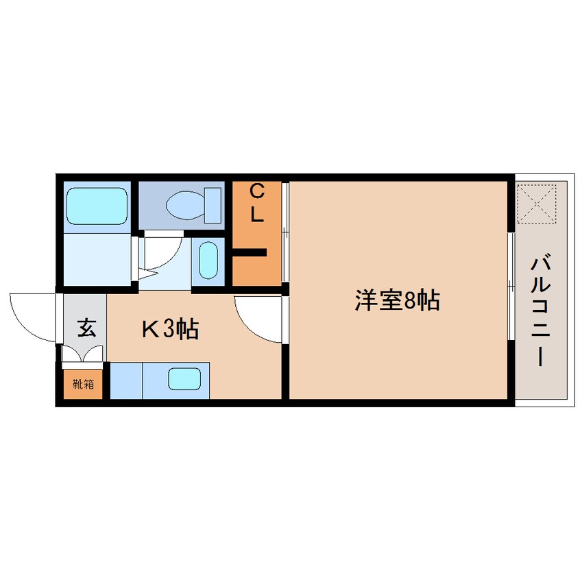 間取図 静岡鉄道静岡清水線/県総合運動場駅 徒歩27分 2階 築27年