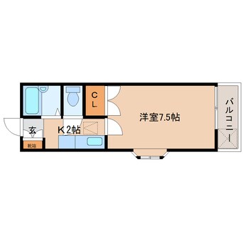 間取図 東海道本線/静岡駅 バス25分鳥坂営業所下車:停歩6分 1階 築28年