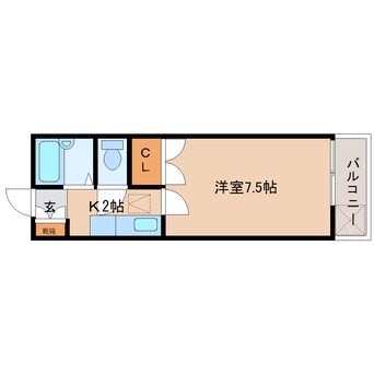 間取図 東海道本線/静岡駅 バス25分鳥坂営業所下車:停歩6分 1階 築28年