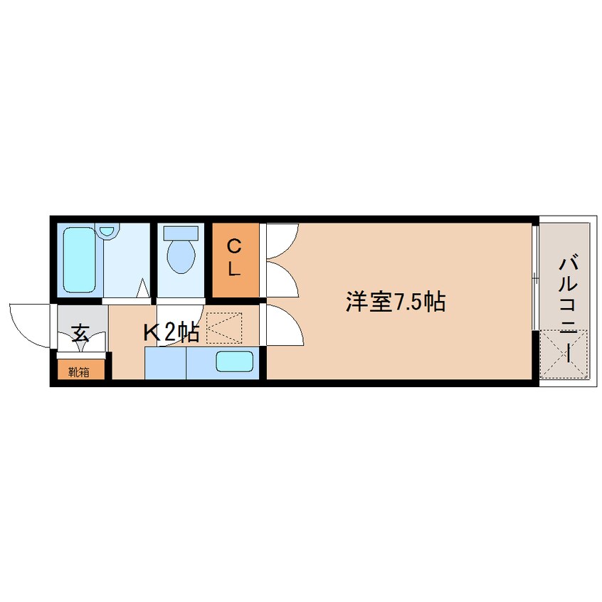 間取図 東海道本線/静岡駅 バス25分鳥坂営業所下車:停歩6分 1階 築28年