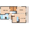 静岡鉄道静岡清水線/御門台駅 徒歩20分 2階 築9年 2LDKの間取り