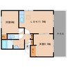 静岡鉄道静岡清水線/県立美術館前駅 徒歩13分 1階 築24年 2LDKの間取り