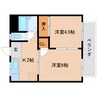 東海道本線/草薙駅 バス:11分:停歩2分 2階 築31年 2Kの間取り