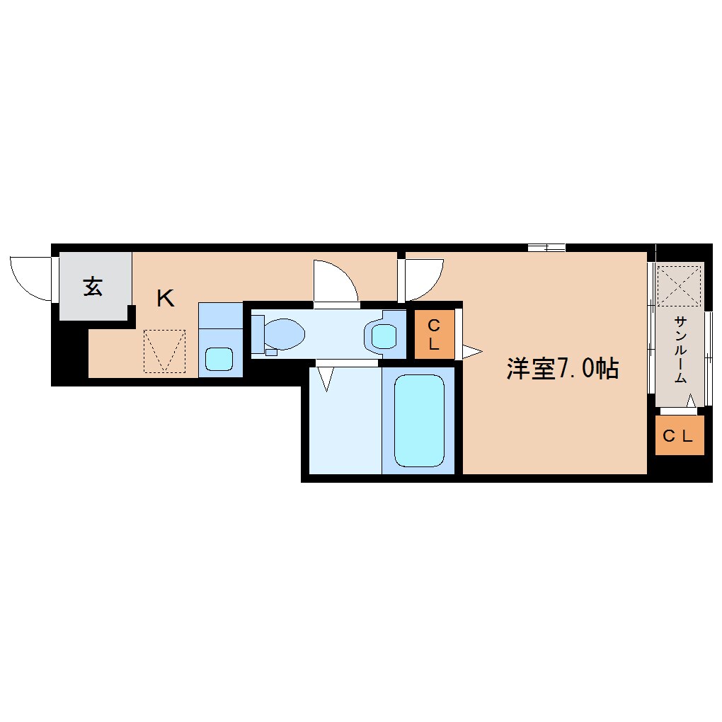 間取り図 東海道本線/草薙駅 徒歩7分 1階 築7年