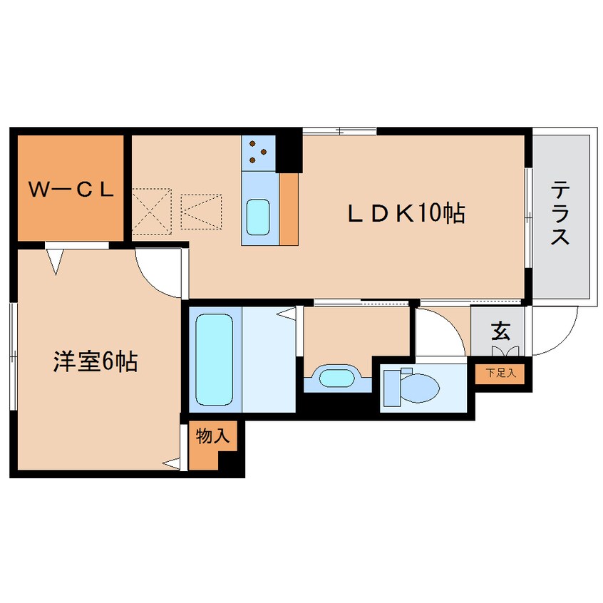 間取図 東海道本線/草薙駅 徒歩17分 1階 築7年