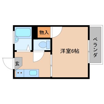 間取図 静岡鉄道静岡清水線/県立美術館前駅 徒歩6分 1階 築33年