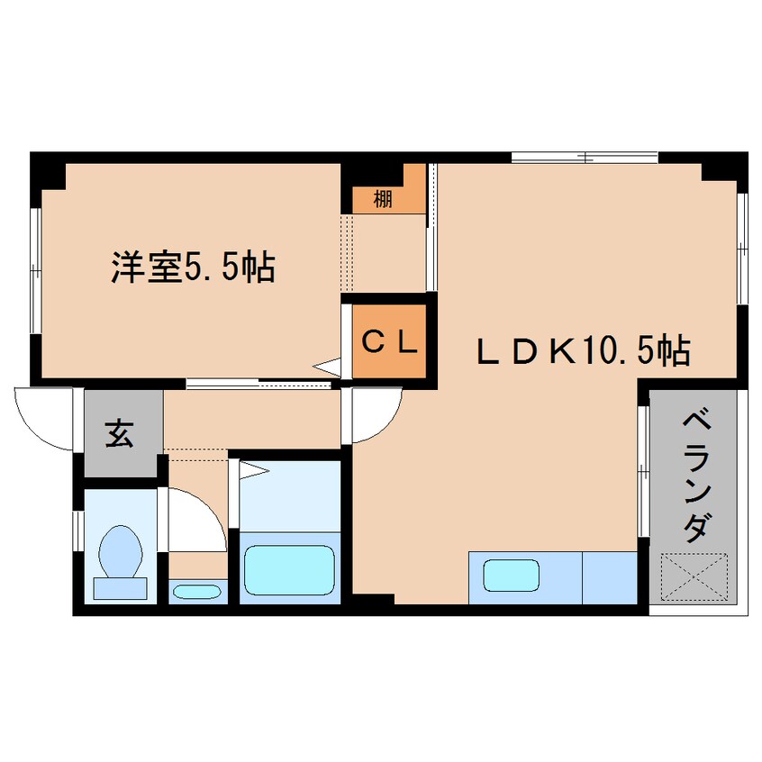 間取図 静岡鉄道静岡清水線/県総合運動場駅 徒歩17分 3階 築39年