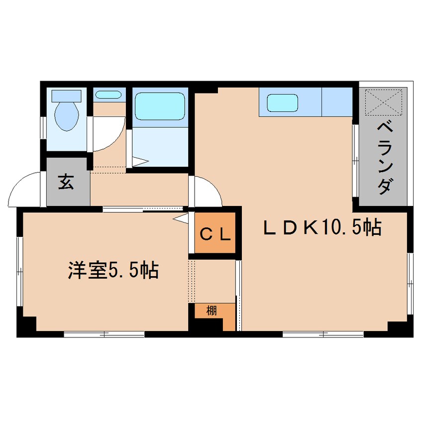 間取図 静岡鉄道静岡清水線/県総合運動場駅 徒歩17分 3階 築39年