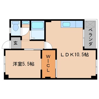 間取図 静岡鉄道静岡清水線/県総合運動場駅 徒歩17分 2階 築39年