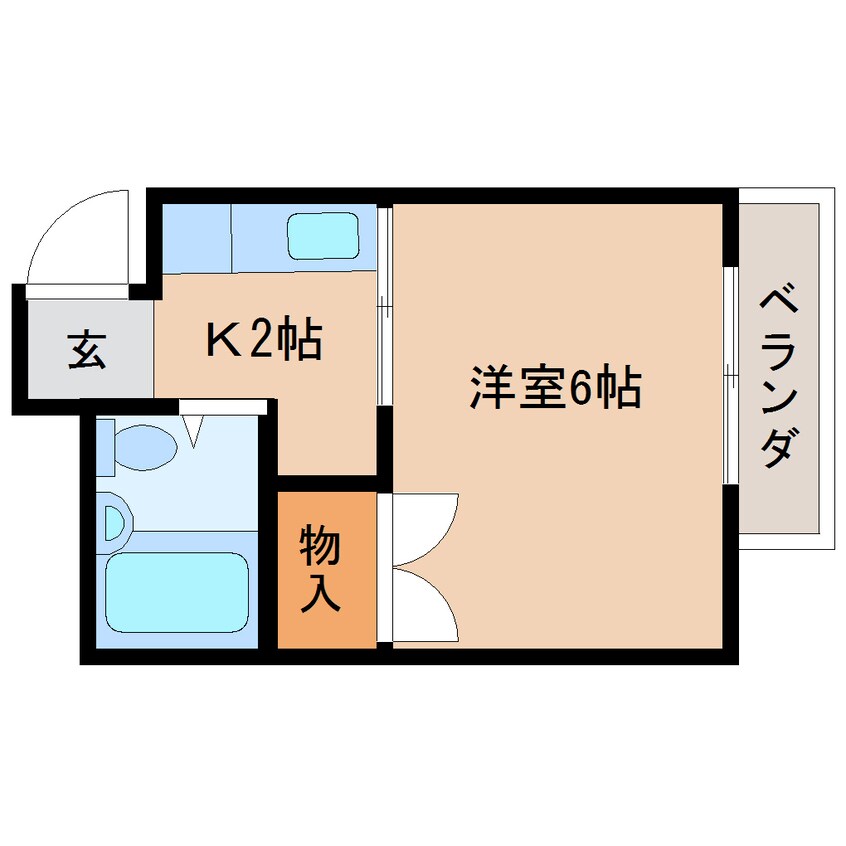 間取図 東海道本線/静岡駅 バス25分東部団地下車:停歩5分 1階 築35年