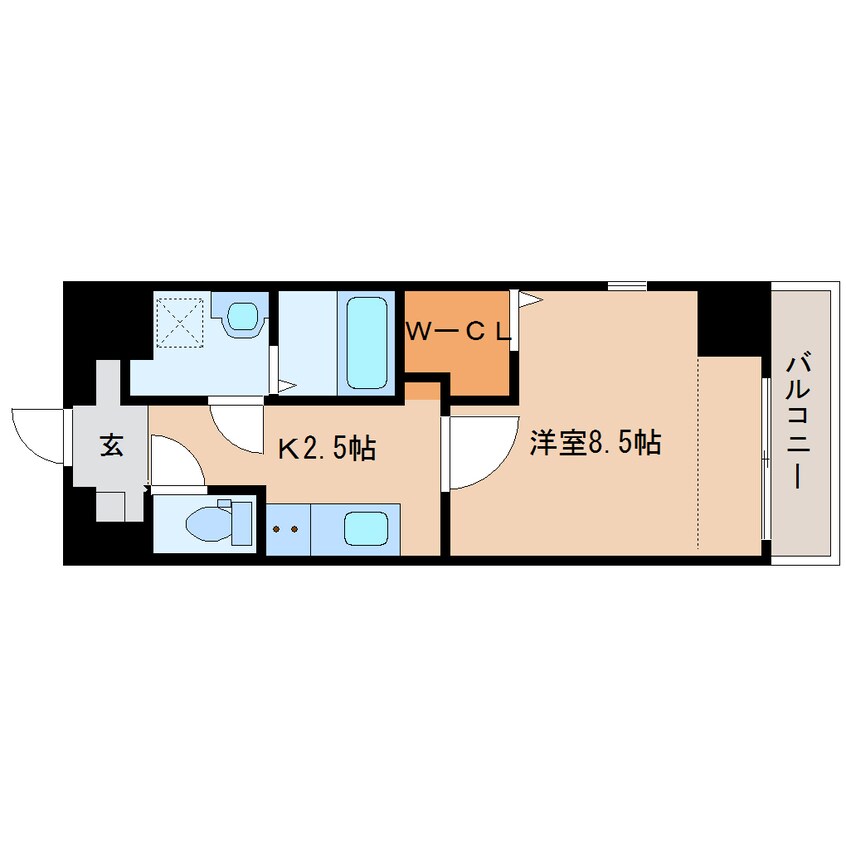 間取図 東海道本線/草薙駅 徒歩3分 3階 築6年