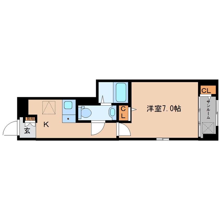 間取図 静岡鉄道静岡清水線/狐ケ崎駅 徒歩14分 1階 築6年