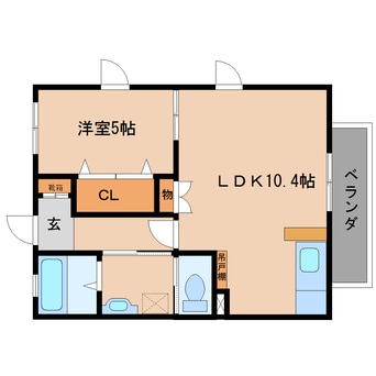 間取図 静岡鉄道静岡清水線/御門台駅 徒歩7分 2階 築19年