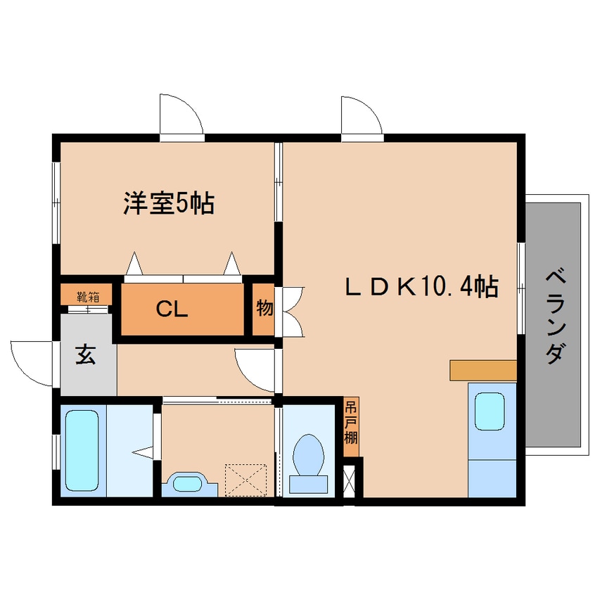 間取図 静岡鉄道静岡清水線/御門台駅 徒歩7分 2階 築19年