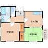 静岡鉄道静岡清水線/狐ケ崎駅 徒歩12分 2階 築29年 2DKの間取り