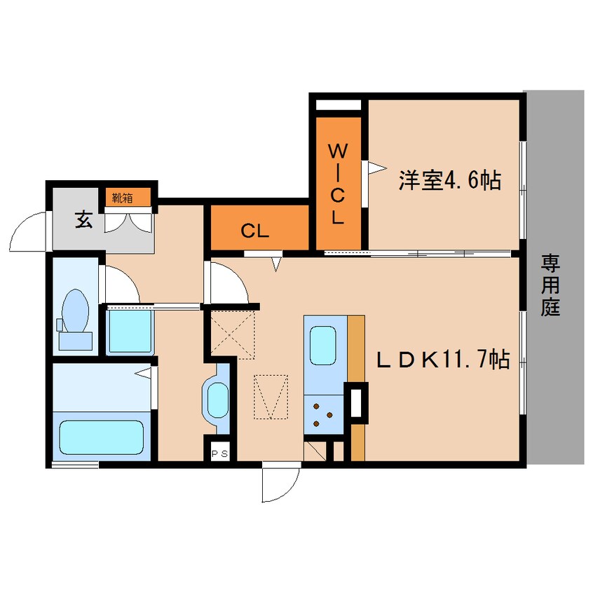 間取図 静岡鉄道静岡清水線/古庄駅 徒歩25分 1階 築7年