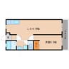 静岡鉄道静岡清水線/県総合運動場駅 徒歩2分 2階 築34年 1LDKの間取り