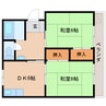 東海道本線/草薙駅 バス:15分:停歩5分 2階 築52年 2DKの間取り