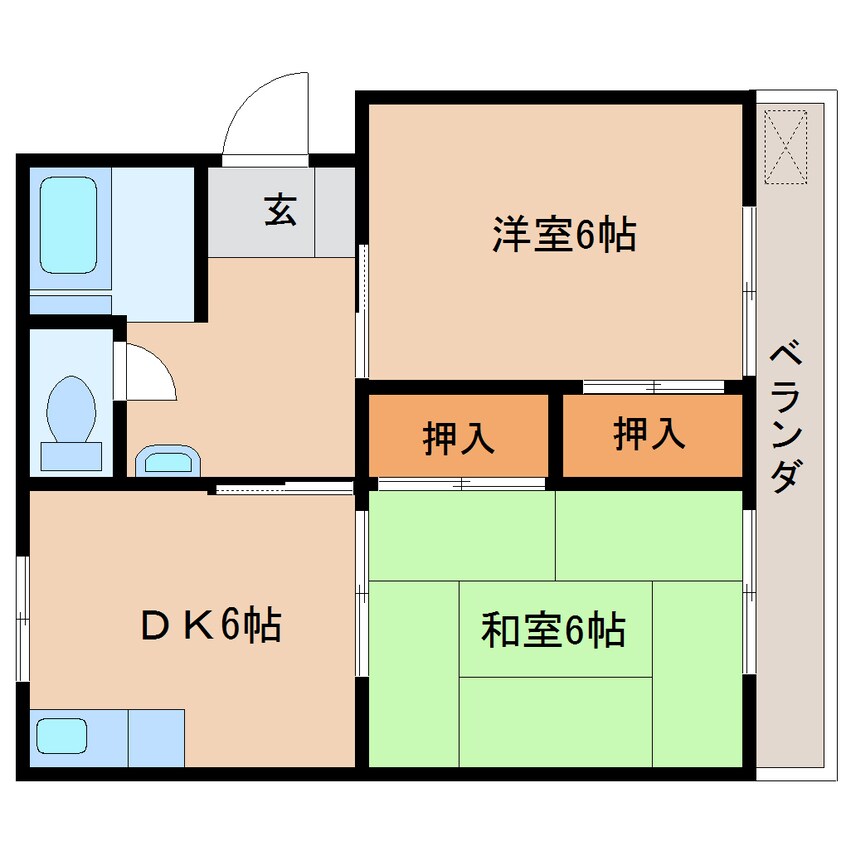 間取図 東海道本線/草薙駅 バス15分瀬名リンク西奈前停下車:停歩5分 4階 築51年