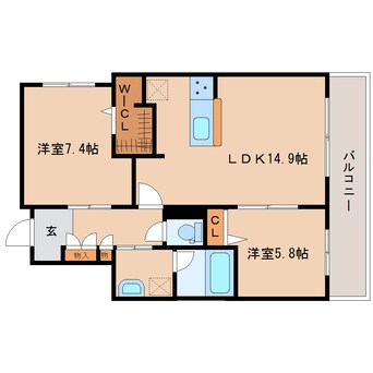 間取図 静岡鉄道静岡清水線/古庄駅 徒歩33分 2階 築4年