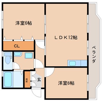 間取図 東海道本線/静岡駅 バス25分東部団地下車:停歩1分 3階 築40年