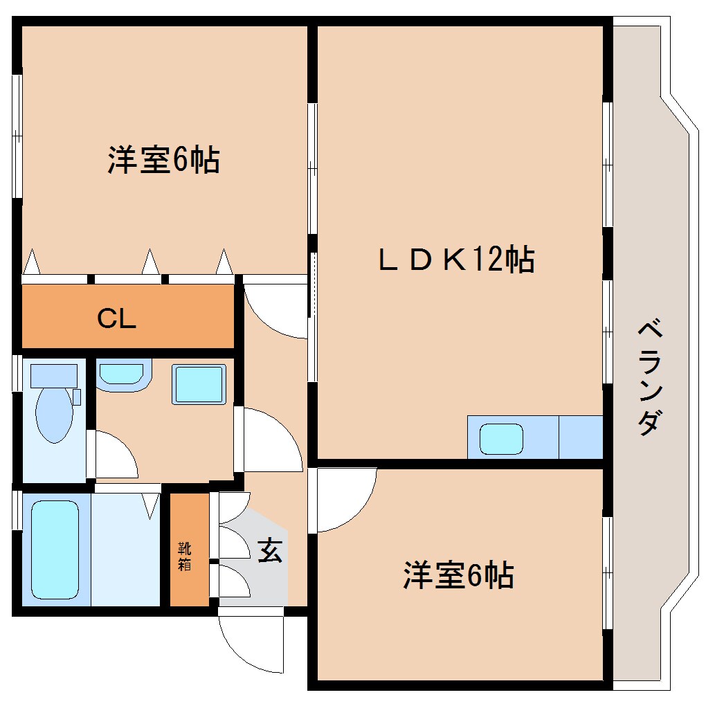 間取り図 東海道本線/静岡駅 バス25分東部団地下車:停歩1分 3階 築40年