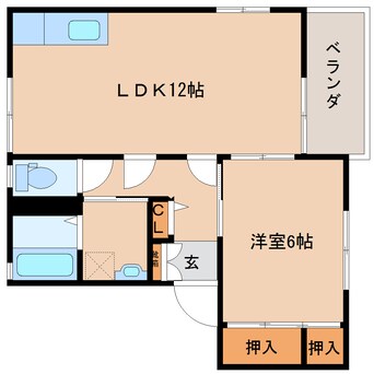 間取図 東海道本線/東静岡駅 徒歩20分 2階 築29年