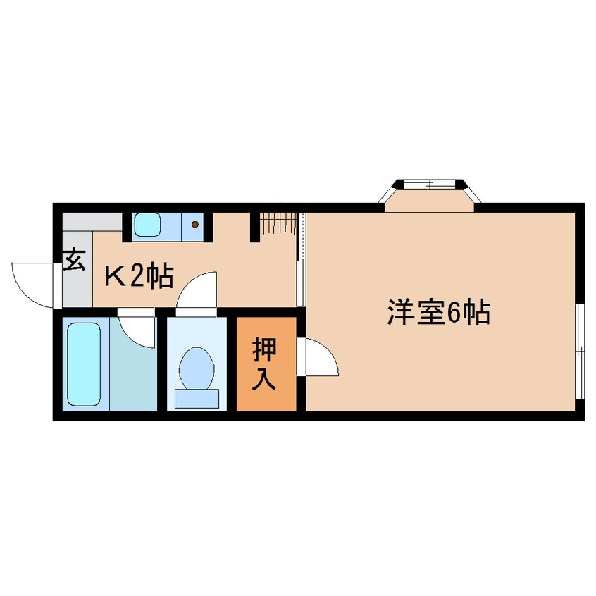 間取図 東海道本線/草薙駅 徒歩5分 1階 築35年