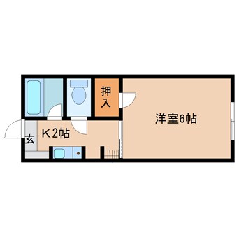 間取図 東海道本線/草薙駅 徒歩5分 1階 築35年