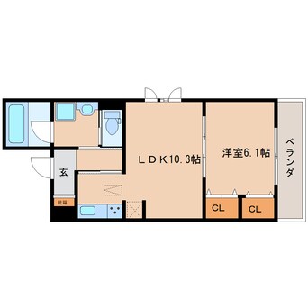 間取図 静岡鉄道静岡清水線/御門台駅 徒歩17分 1階 築3年