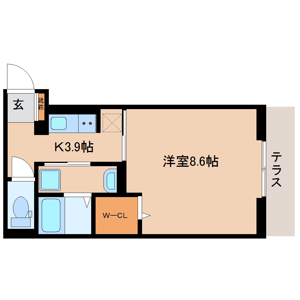 間取り図 静岡鉄道静岡清水線/県立美術館前駅 徒歩6分 1階 築4年