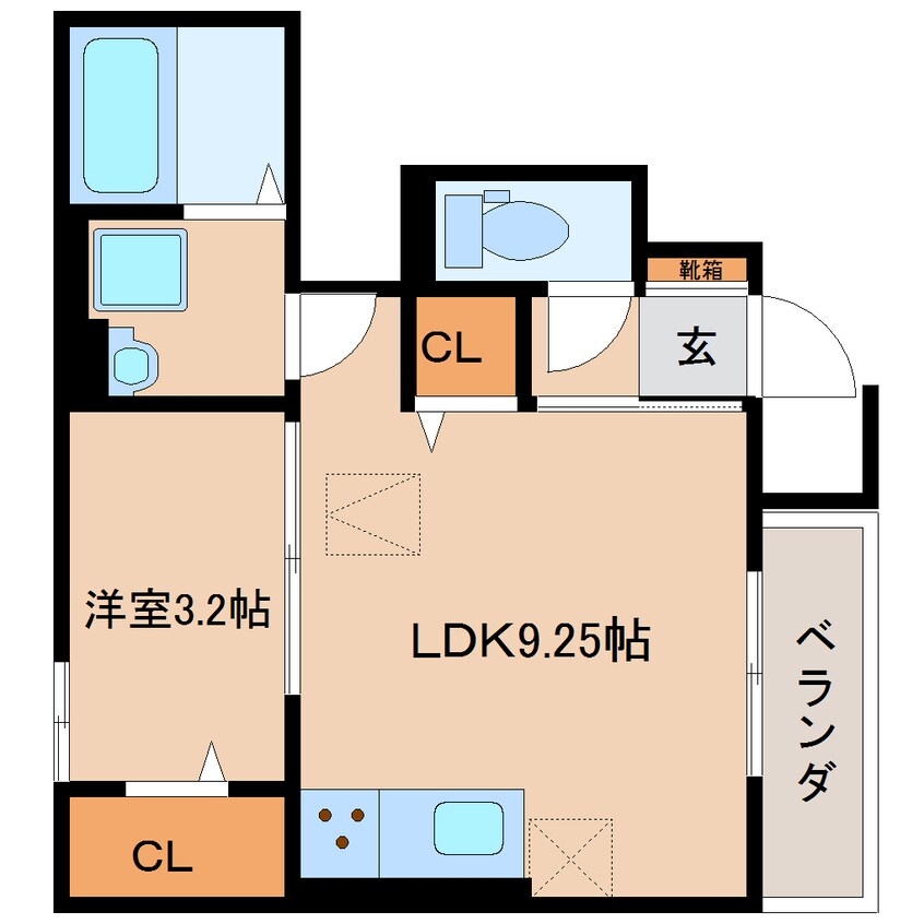 間取図 静岡鉄道静岡清水線/県総合運動場駅 徒歩8分 1階 築2年