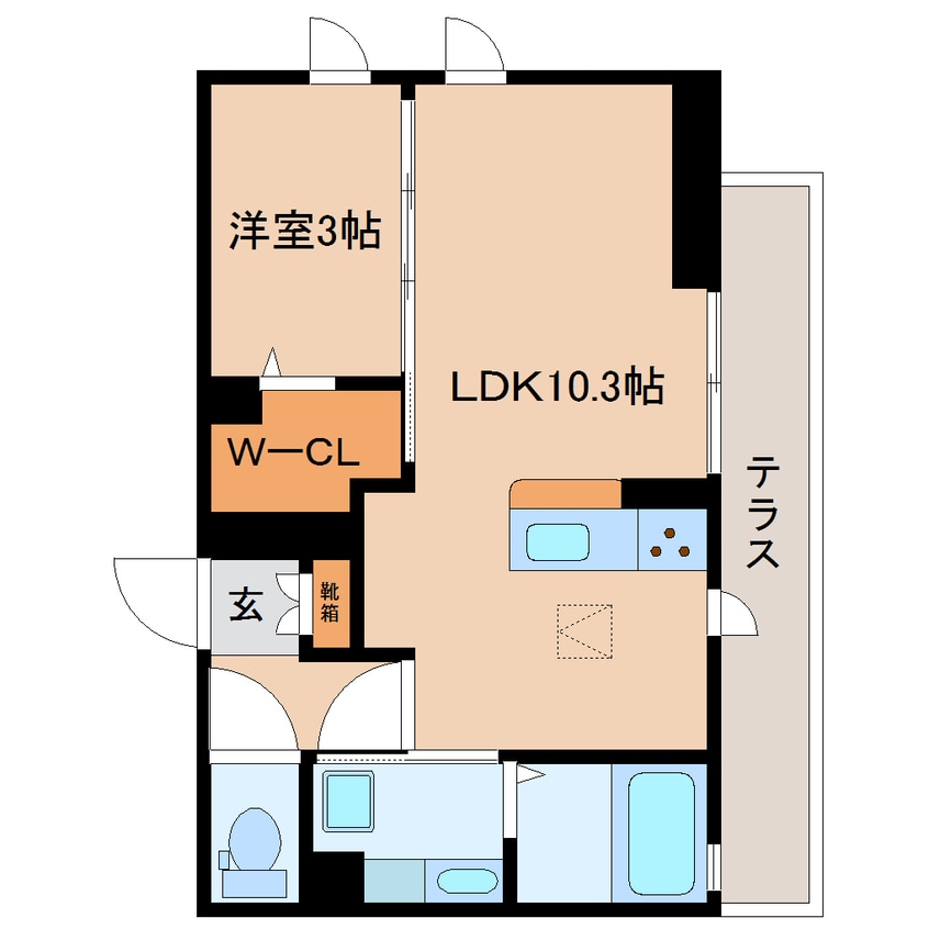 間取図 東海道本線/草薙駅 徒歩4分 1階 築2年