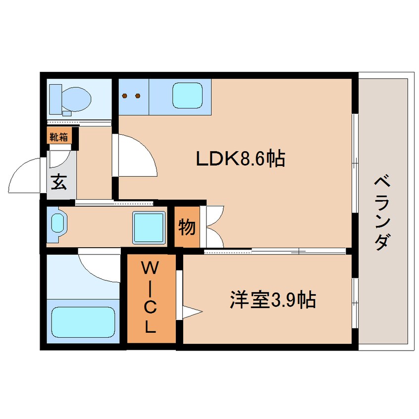 間取図 静岡鉄道静岡清水線/県立美術館前駅 徒歩8分 3階 築1年