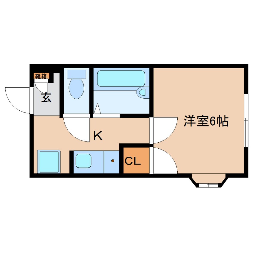 間取図 東海道本線/草薙駅 徒歩9分 2階 築28年