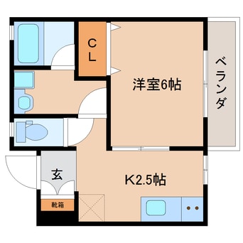 間取図 東海道本線/草薙駅 徒歩6分 1階 築3年
