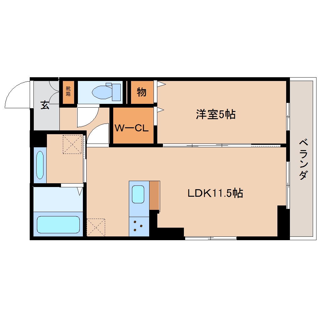 間取り図 静岡鉄道静岡清水線/御門台駅 徒歩7分 2階 築2年