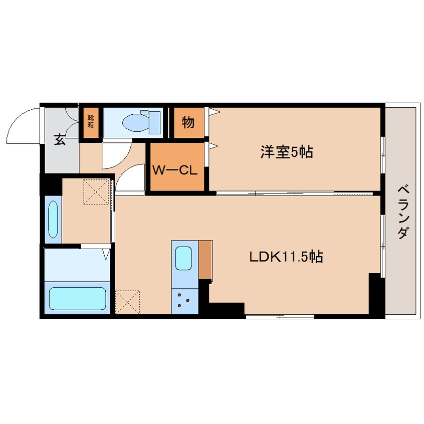 間取図 静岡鉄道静岡清水線/御門台駅 徒歩7分 2階 築2年
