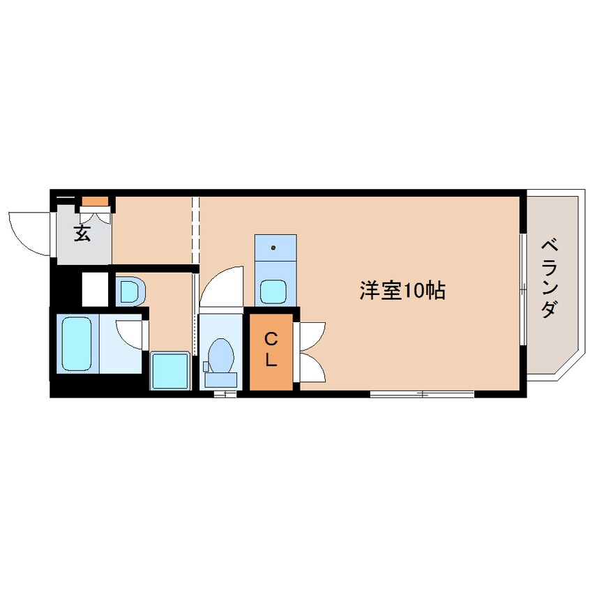 間取図 静岡鉄道静岡清水線/草薙駅 徒歩5分 1階 築23年